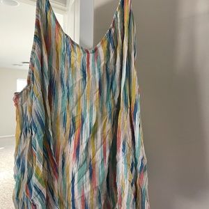 Strapless multi colored shirt